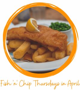 Every Thursday Evening in April our Pottery by Night Restaurant will have a variety of fish & chips dishes available on our specials board