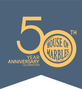 House of Marbles 50th Anniversary Logo